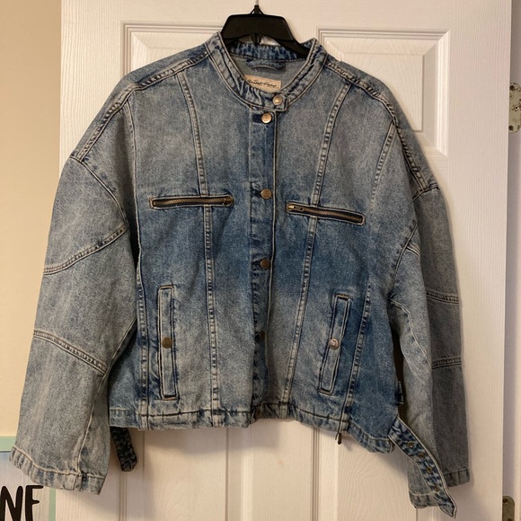 Free People/ We The Free Dia Denim Blue Jean Jacket Size X-Small and Large - Picture 8 of 12